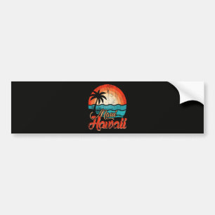 Palm Trees Hawaiian Beach Bumper Sticker