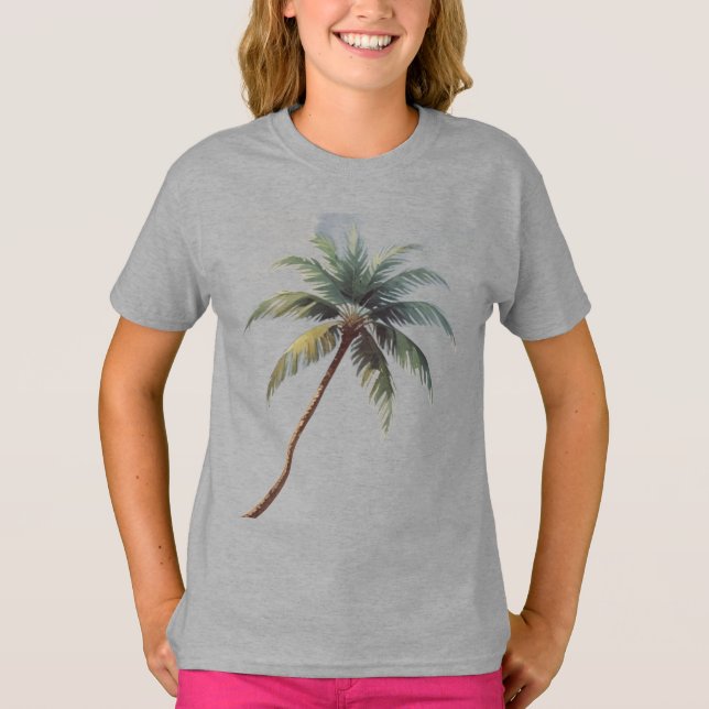 Palm Trees Hawaiian Travel Honolulu  T-Shirt (Front)