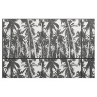 Palm Trees in a Black and White Silhouette Effect  Fabric