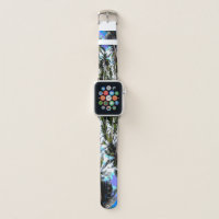 Palm Trees in a Posterised Design Apple Watch Band