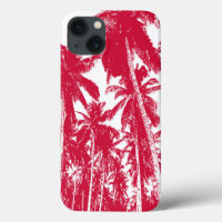 Palm Trees in a Posterised Design iPhone 13 Case