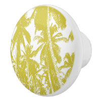 Palm Trees in a Posterised Design Ceramic Knob