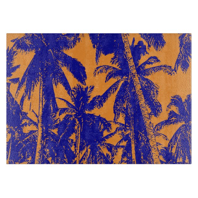 Palm Trees in a Posterised Design Cutting Board (Front)