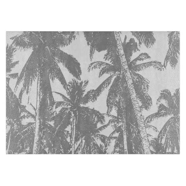 Palm Trees in a Posterised Design Cutting Board (Front)