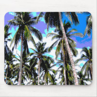Palm Trees in a Posterised Design Mouse Pad