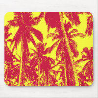 Palm Trees in a Posterised Design Mouse Pad