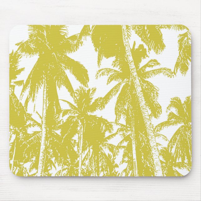 Palm Trees in a Posterised Design Mouse Pad (Front)