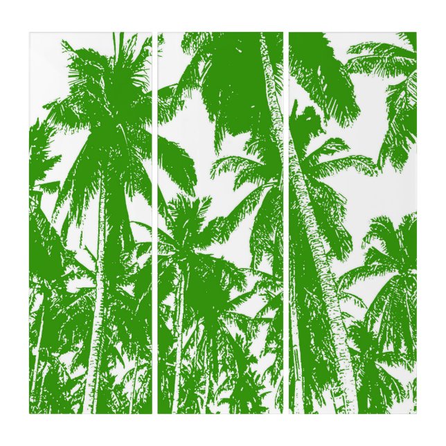 Palm Trees in a Posterised Design Triptych (Front)