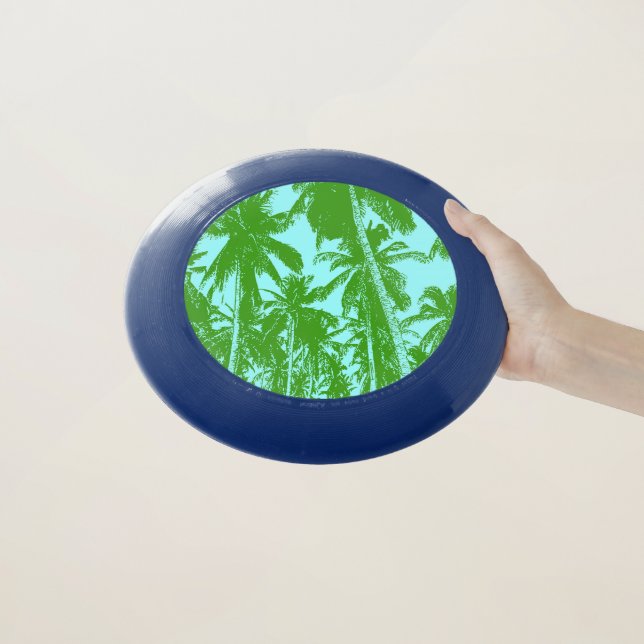 Palm Trees in a Posterised Design Wham-O Frisbee (In Hand)