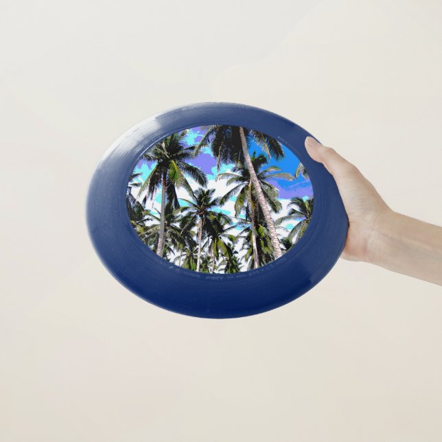 Palm Trees in a Posterised Design Wham-O Frisbee (In Hand)