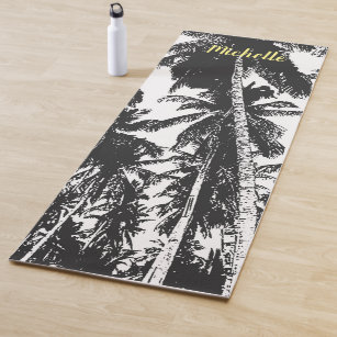 Palm Trees in a Posterised Design Yoga Mat