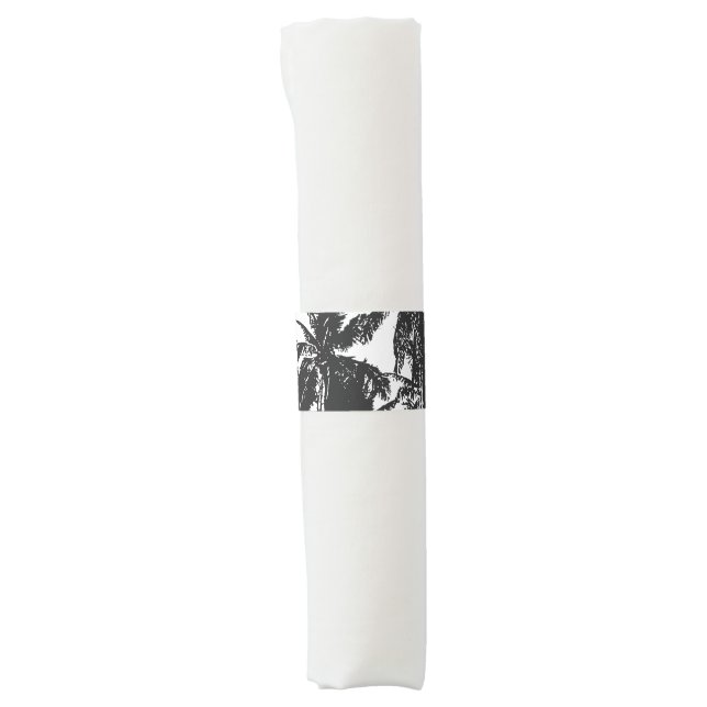 Palm Trees in a Posterized Design Napkin Bands (Front)