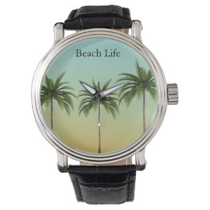 Palm Trees in a Row, beach life Watch