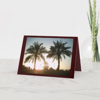 Palm trees in Doha Card