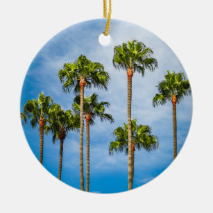 Palm Trees in San Diego, California Ceramic Ornament