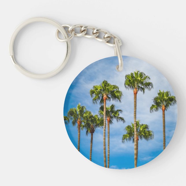 Palm Trees in San Diego, California Keychain (Front)