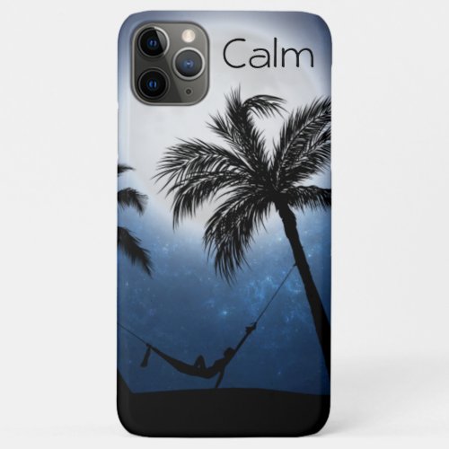 Palm trees in the moonlight iPhone 11 pro max case