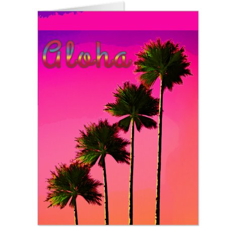 Palm Trees in the Sunset Card
