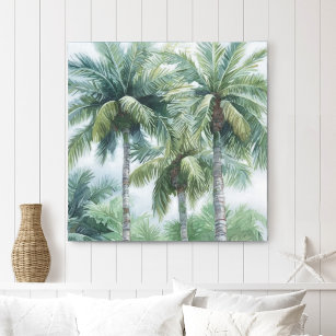 Palm Trees in Watercolor Canvas Print