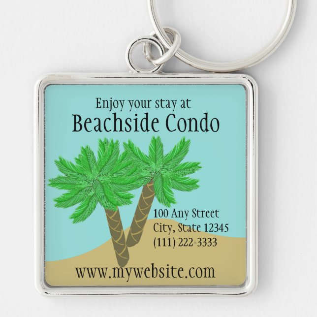 Palm Trees Keychain (Front)