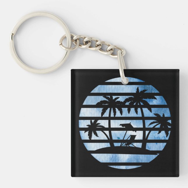 PALM TREES KEYCHAIN (Front)
