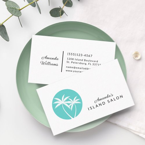 Palm Trees Logo Island Lifestyle Business Card