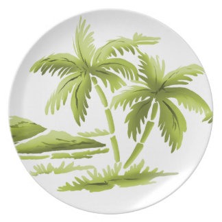 Palm Tree Plates | Zazzle