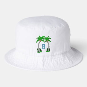 Palm Trees Monogram Bucket Hat