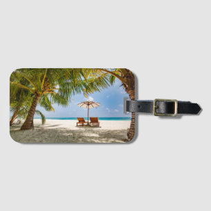 Palm Trees   Moody Sky Luggage Tag