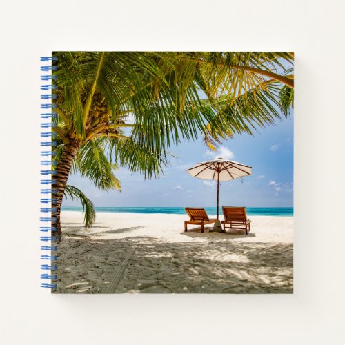 Palm Trees  Moody Sky Notebook