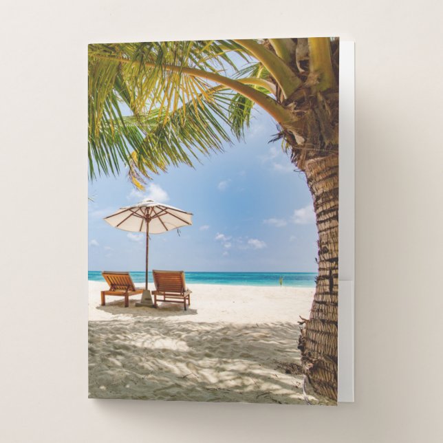 Palm Trees | Moody Sky Pocket Folder (Front)