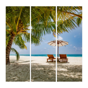 Palm Trees Moody Sky Triptych