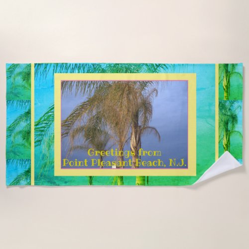 Palm Trees NJ Beach Towel