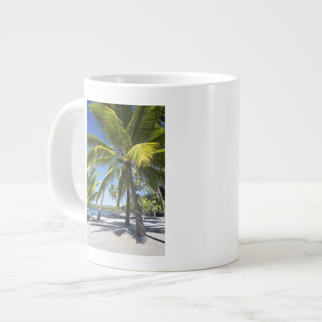 Palm trees, National Historic Park Pu'uhonua o Giant Coffee Mug (Front Left)