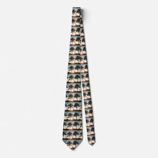 palm trees neck tie