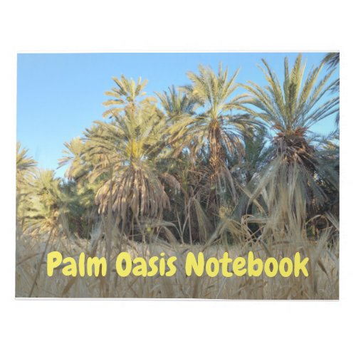 Palm trees oasis notebook notepad