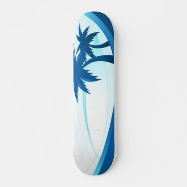 Palm Trees on Beach Skateboard Deck (Front)