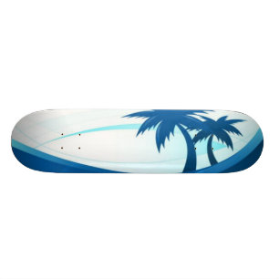 Palm Trees on Beach Skateboard Deck