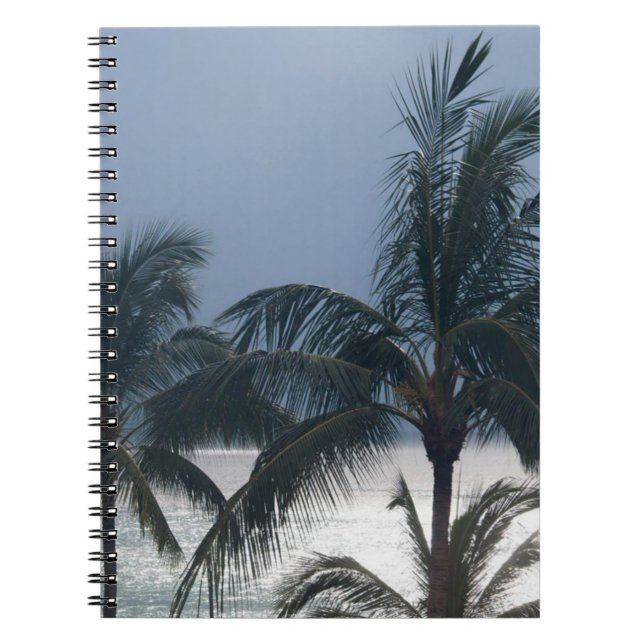 Palm Trees On The Beach Notebook (Front)