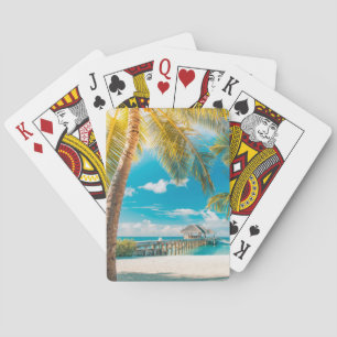 Palm Trees on the Sunset Poker Cards