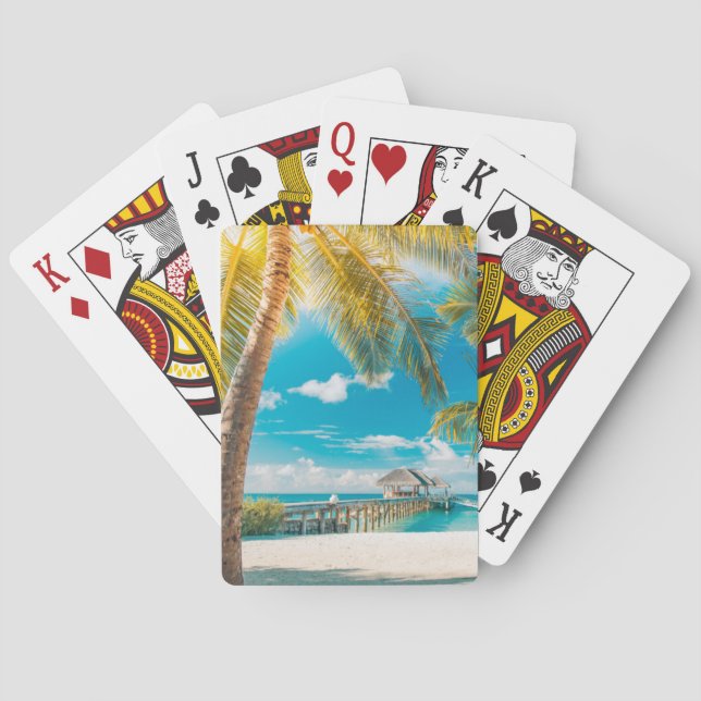 Palm Trees on the Sunset Poker Cards (Back)