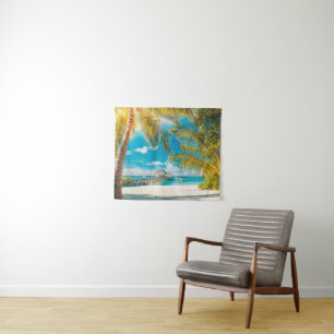 Palm Trees on the Sunset Tapestry