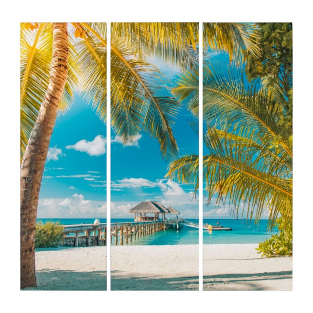 Palm Trees on the Sunset Triptych (Front)