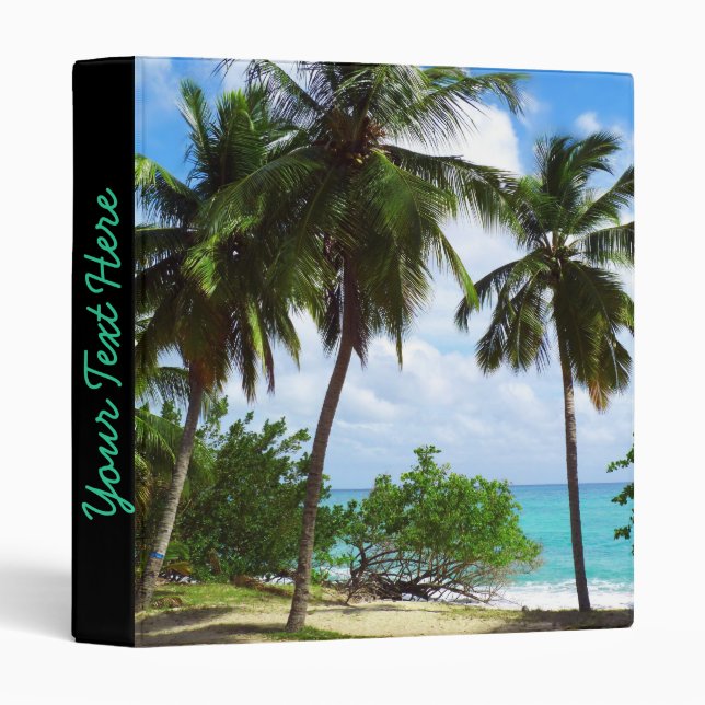 Palm Trees on Tropical Seascape Binder (Front/Spine)