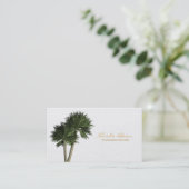 Palm Trees on White Elegant Business Cards (Standing Front)
