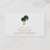 Palm Trees on White Elegant Business Cards (Back)