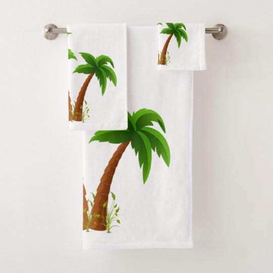 Palm Trees Original Bath Towel Set | Zazzle.com