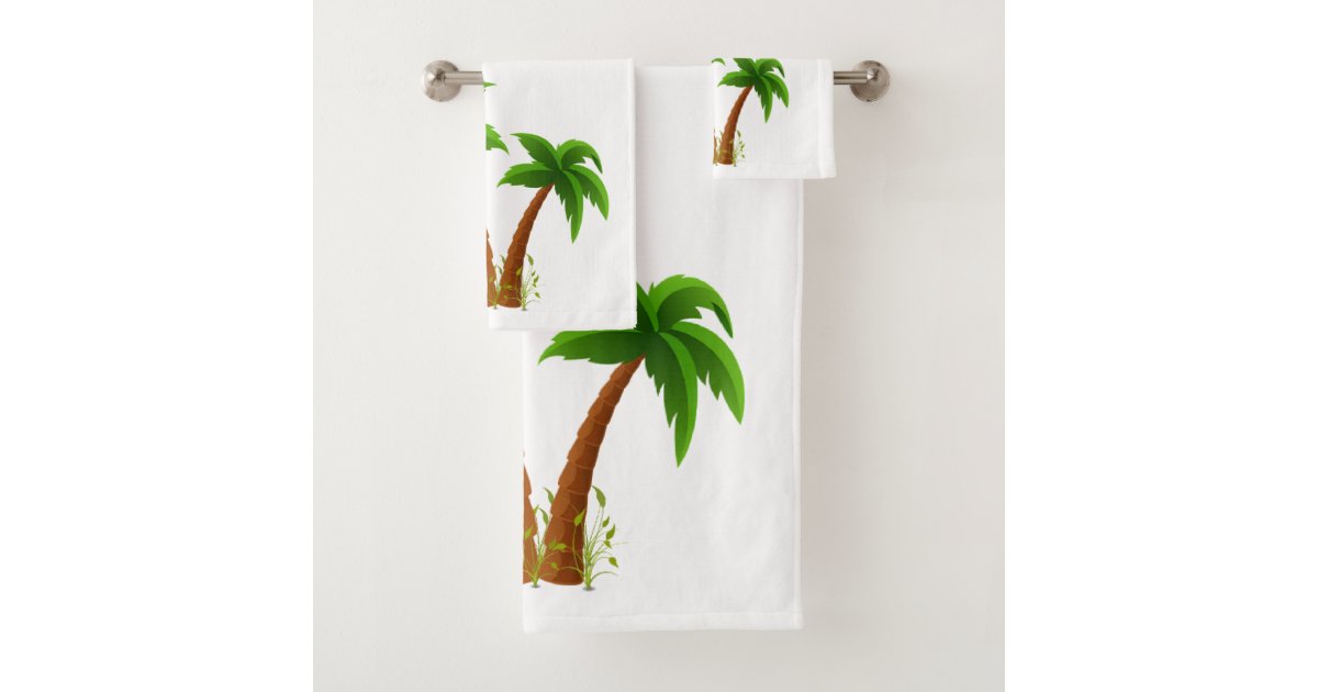 Palm Trees Original Bath Towel Set | Zazzle