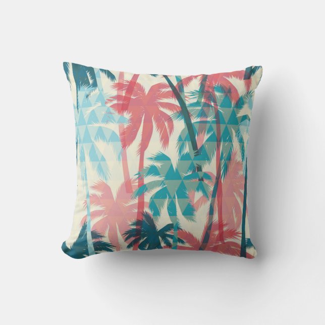 Palm Trees  Outdoor Pillow (Front)