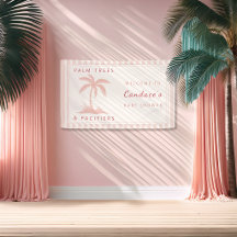 Palm Trees | Pacifiers Coastal Baby Shower Welcome